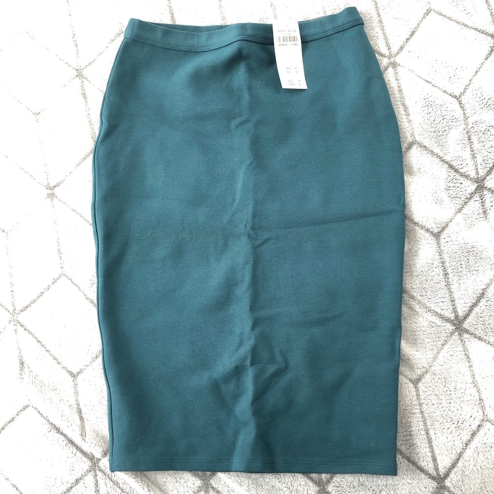 Abercrombie stretch midi skirt in teal
